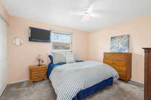 Carpeted bedroom
