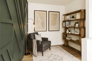 Loft that could work as an office space. Photos of the same floorplan; NOT ACTUAL HOME