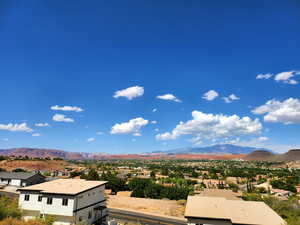Mountain view with nearby suburban area