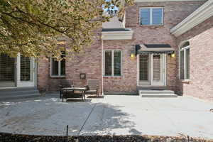 View of patio featuring entry steps