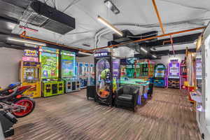 Rec room featuring carpet
