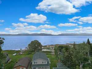 Water view featuring a mountainous background
