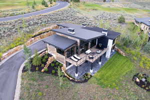 Aerial view of a golf club