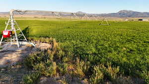 View of yard featuring a view of rural / pastoral area and a mountain view