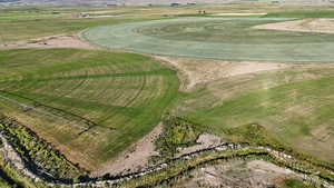 Aerial view of sparsely populated area