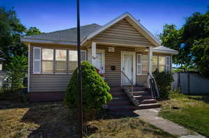 View of front facade featuring covered porch