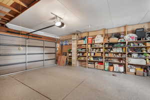 2 car Garage with a garage door opener