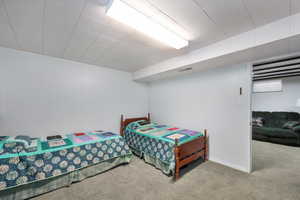 Large flex room area that can be used for a bedroom, hobbies, sewing, home offiece, ect. , off the family room.