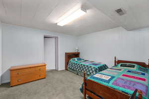 Large flex room area that can be used for a bedroom, hobbies, sewing, home offiece, ect. , off the family room.