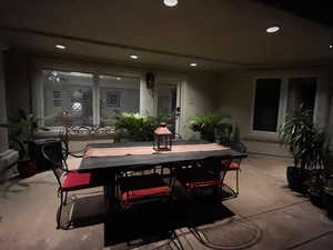 View of patio featuring outdoor dining space