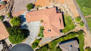View from above of property