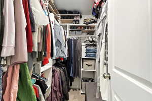 Spacious walk-in closet