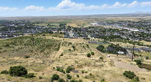 Aerial view of sparsely populated area