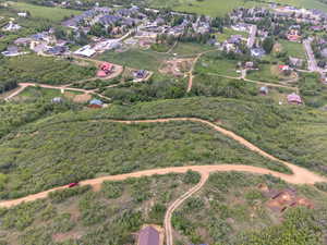 Aerial view of property and surrounding area