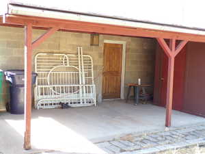 Covered patio area