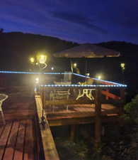 Dock with a wooden deck