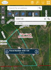 Aerial view of property's location with property boundaries highlighted
