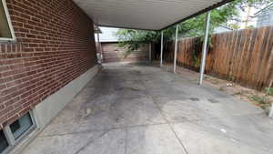 View of carport