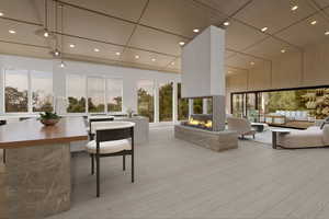 Lobby with recessed lighting