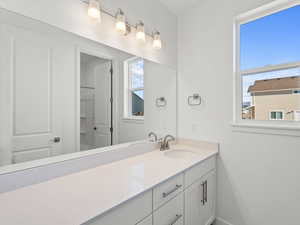 Bathroom featuring vanity