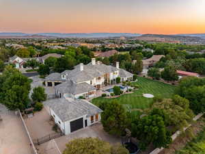 Aerial view of residential area