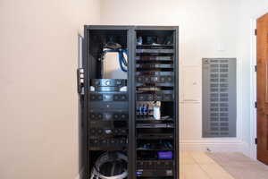 Utility room with electric panel