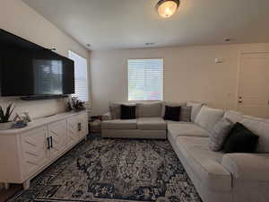 Living room featuring plenty of natural light
