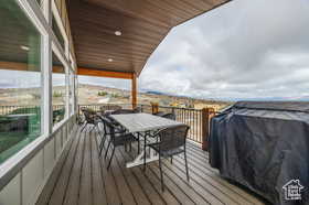 Deck with area for grilling