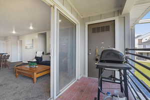 Balcony with area for grilling