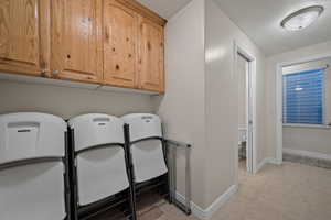 storage room by half bath