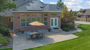 Large patio out back is shaded in the afternoons and eve's