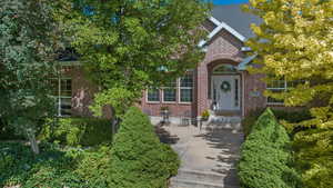 lovely front walk with patio
