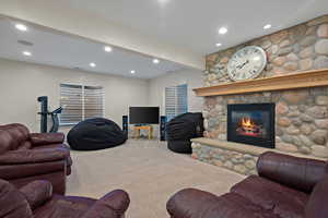 cozy fireplace