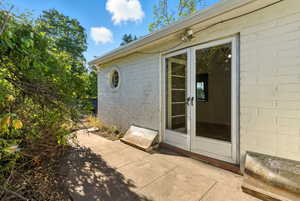 View of patio / terrace featuring french doors