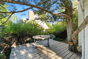 View of wooden terrace
