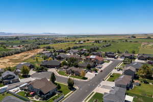 Aerial view of neighborhood