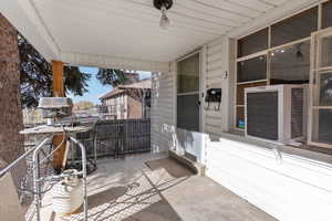 Covered porch with grilling area