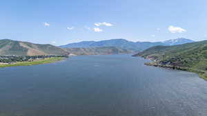 Water view featuring a mountain backdrop