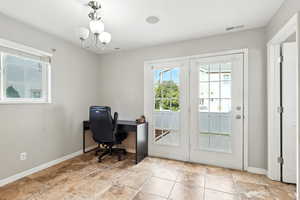 Dining area or office space