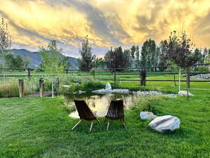 View of home's community featuring a mountain view