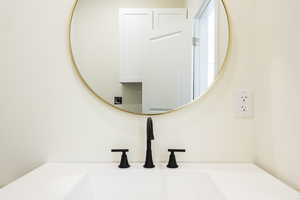 Bathroom view of vanity