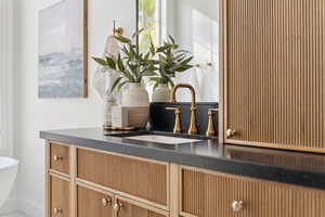 Detailed view of vanity