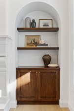 Detailed view of wood finished floors