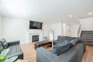 Built in fireplace