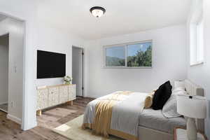 Bedroom with virtual staging