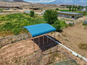 View of yard with a mountain view and a view of countryside
