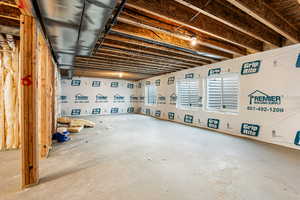 View of below grade area