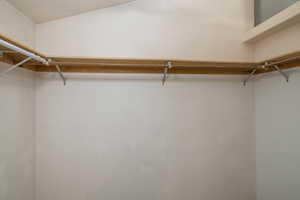 View of walk in closet
