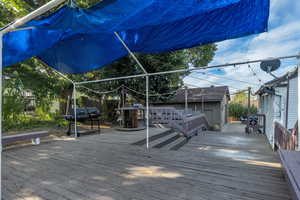 View of wooden terrace