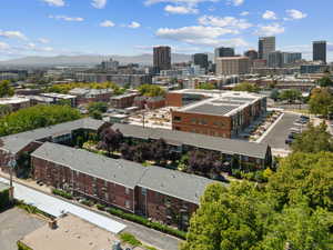 View of urban area featuring mountains